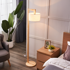 Minimalistisk Gulvlampe i Træ - Stilren