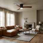 Nordisk Træ Loftsventilatorslampe - Justerbar