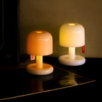 Grampians Glow Bærbar Lampe - Hvid Natlampe Med Lysdæmper