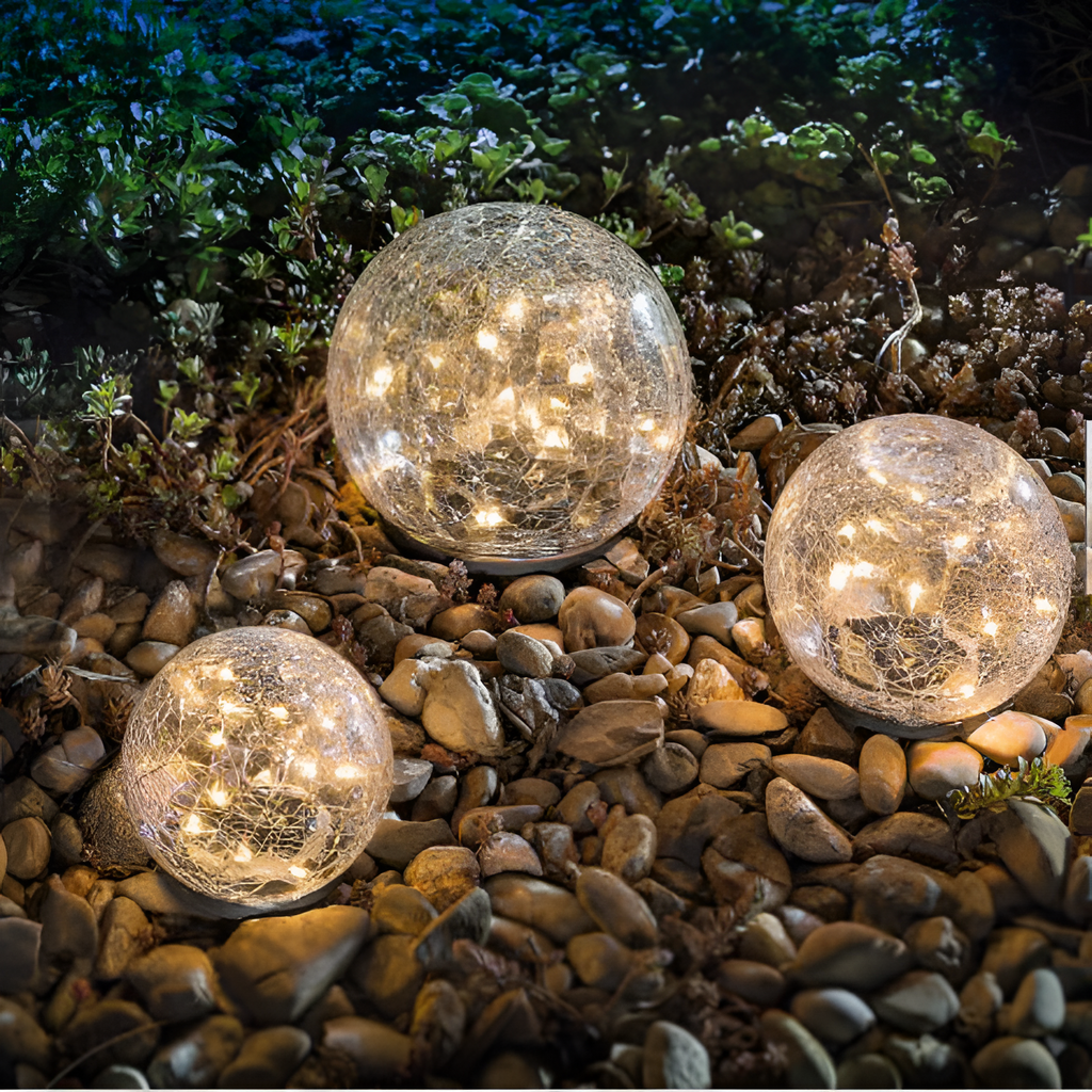 Udendørslampe Med Jordspyd Og Knitrende Effekt – Solcelledrevet