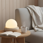 Skulpturel Travertin Bordlampe - Minimalistisk
