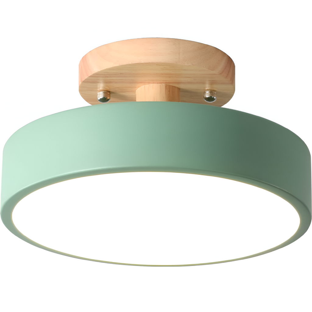 Træbase Nordisk Loftlampe - Minimalistisk