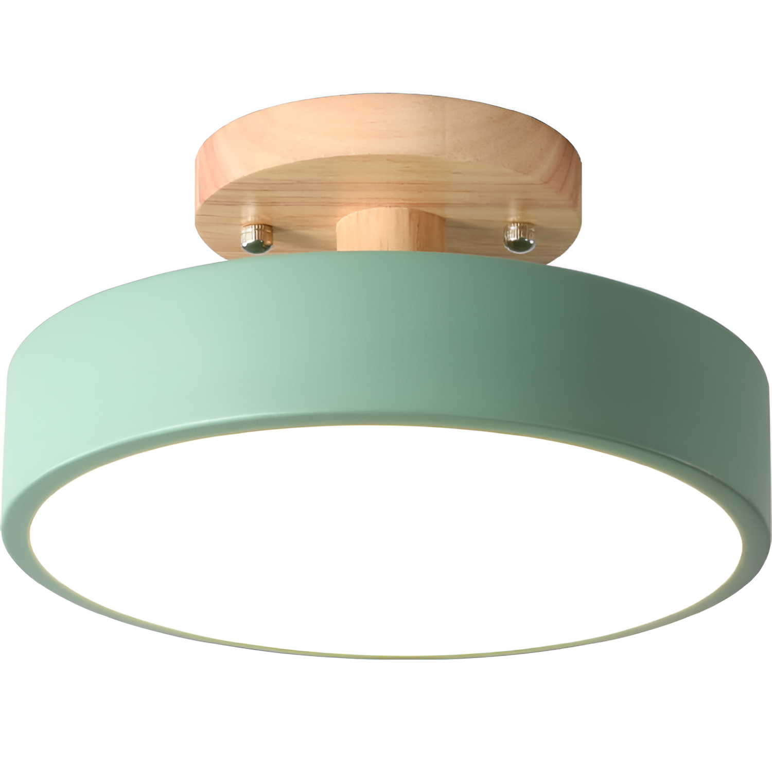 Træbase Nordisk Loftlampe - Minimalistisk