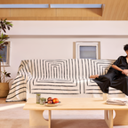 Geometrisk Frynse Sofa Tæppe - Vævet