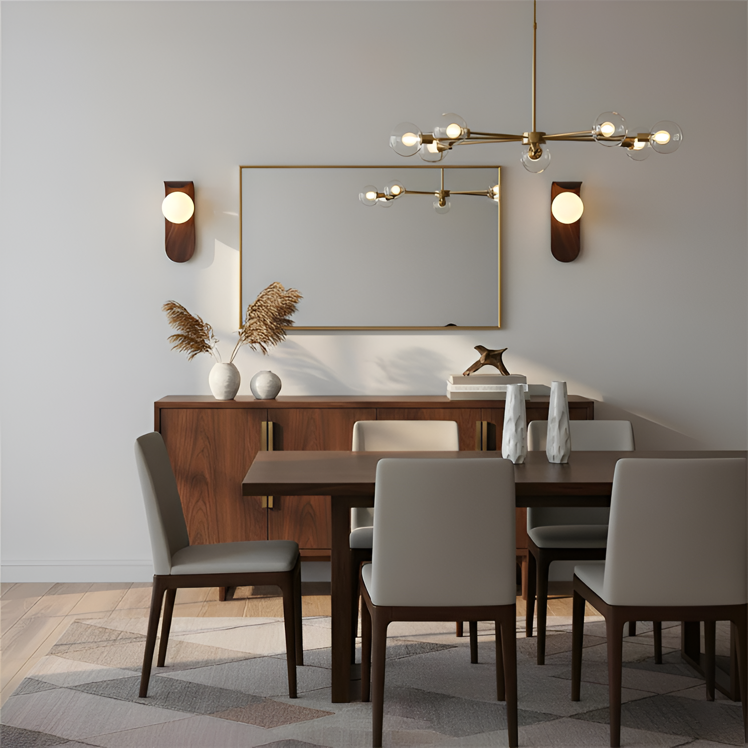 Minimalistisk buet væglampe – Art Deco-stil