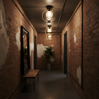 Crescent-figur med struktureret loftlampe – lysdæmpbar