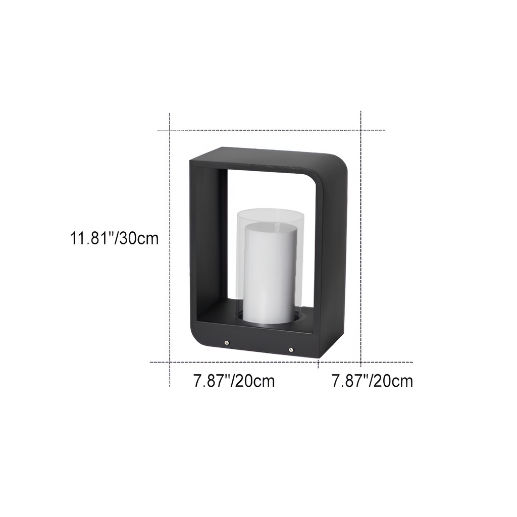 Minimalistisk Rektangulær Gulvlanterne - Åben Ramme