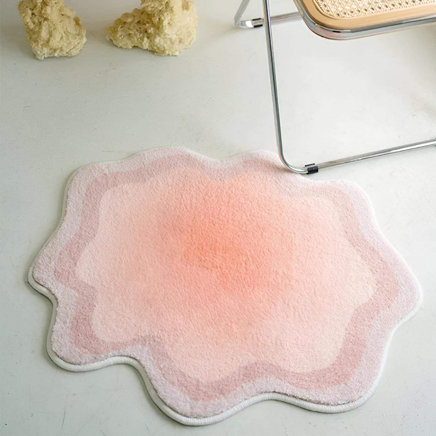Pastel Gradient Cloud Rug - Irregulært Gulvdekor