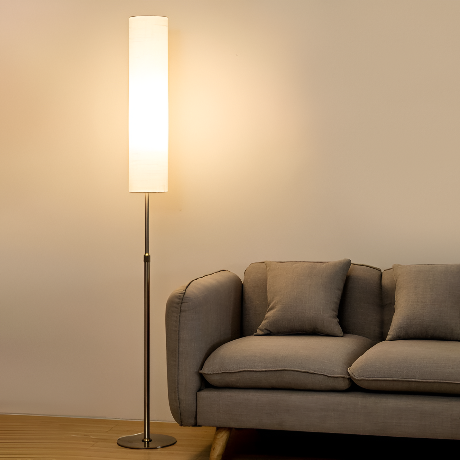 Minimalistisk Cylindrisk Gulvlampe - Justerbar