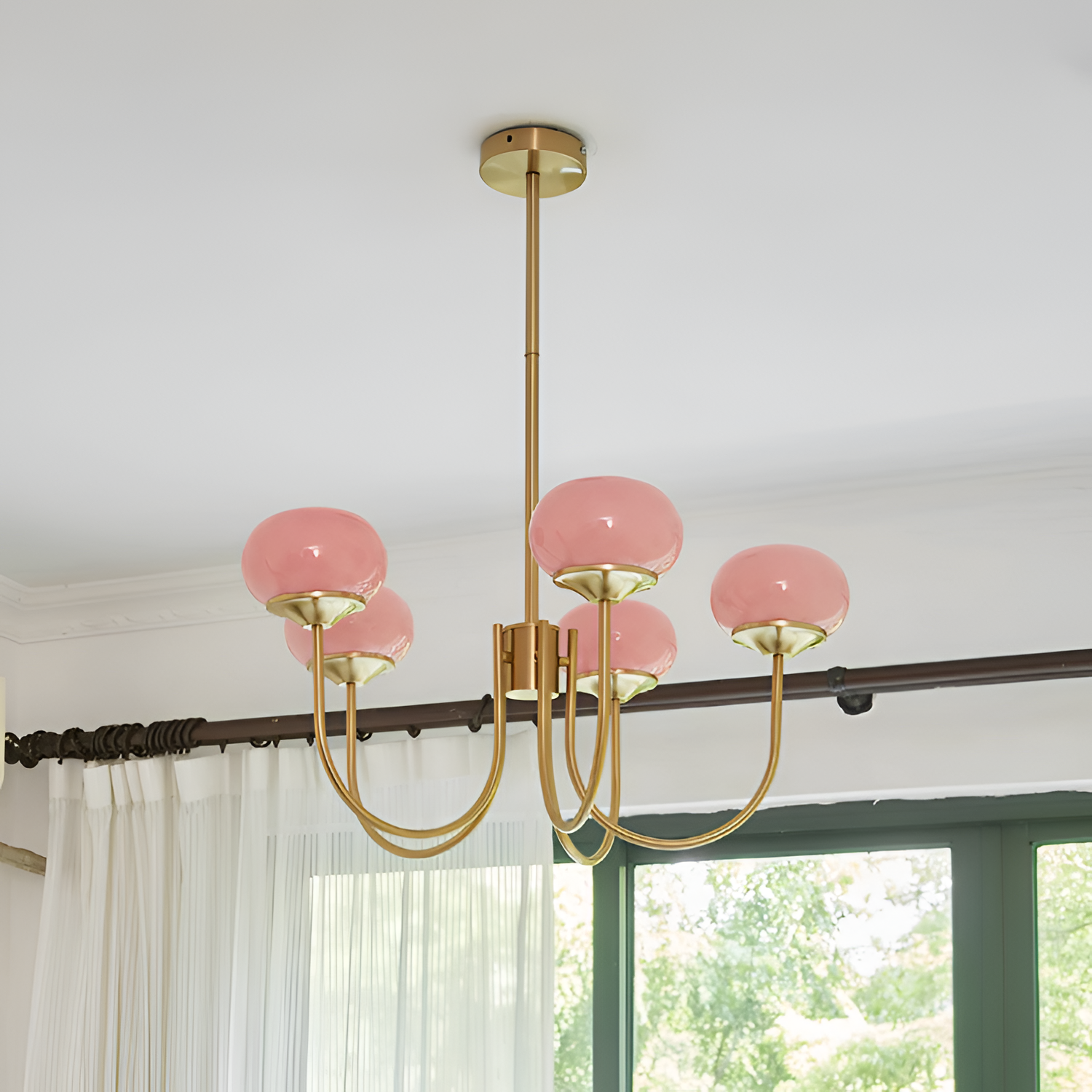 Mid Century Globe Lysekrone - Flere Lyskilder
