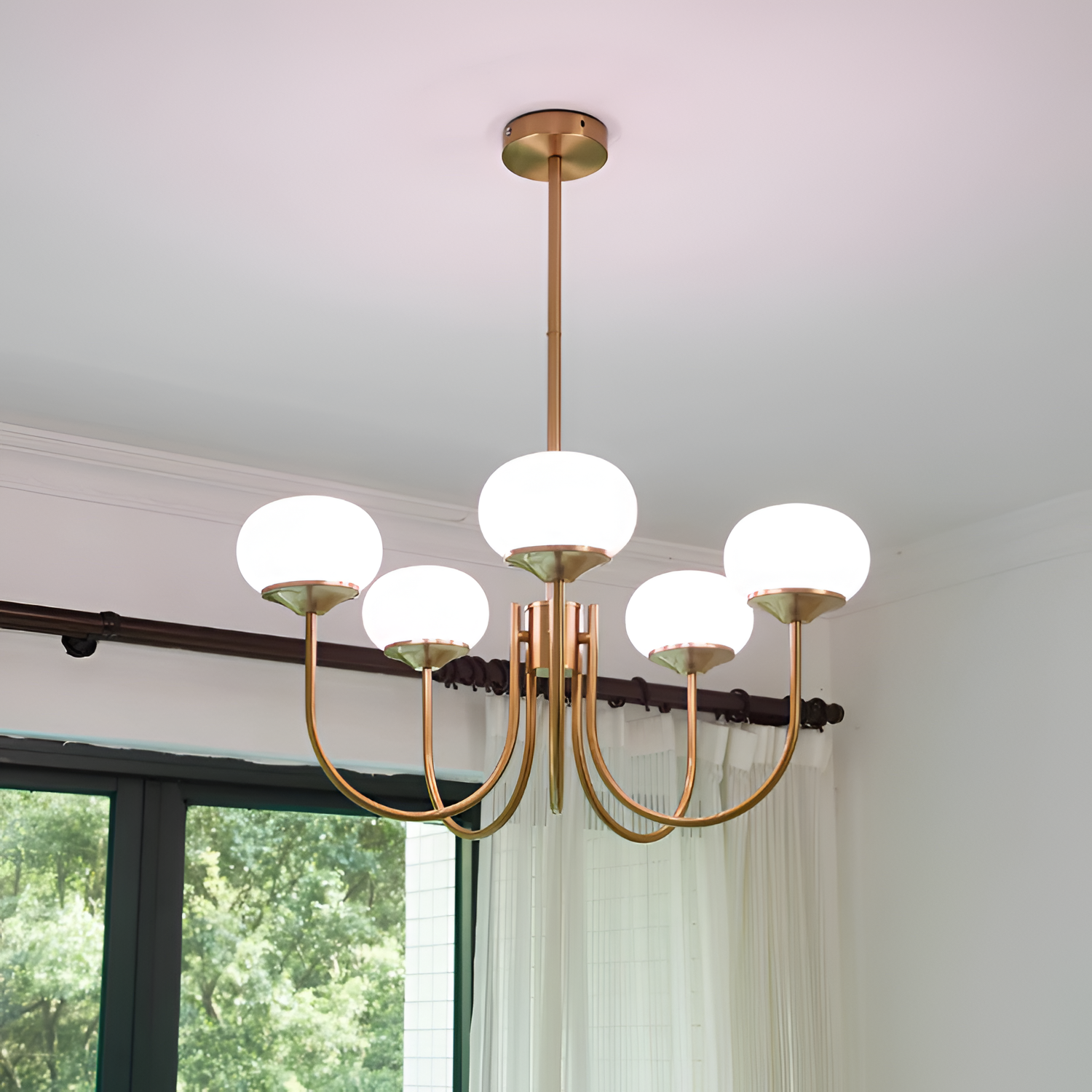 Mid Century Globe Lysekrone - Flere Lyskilder