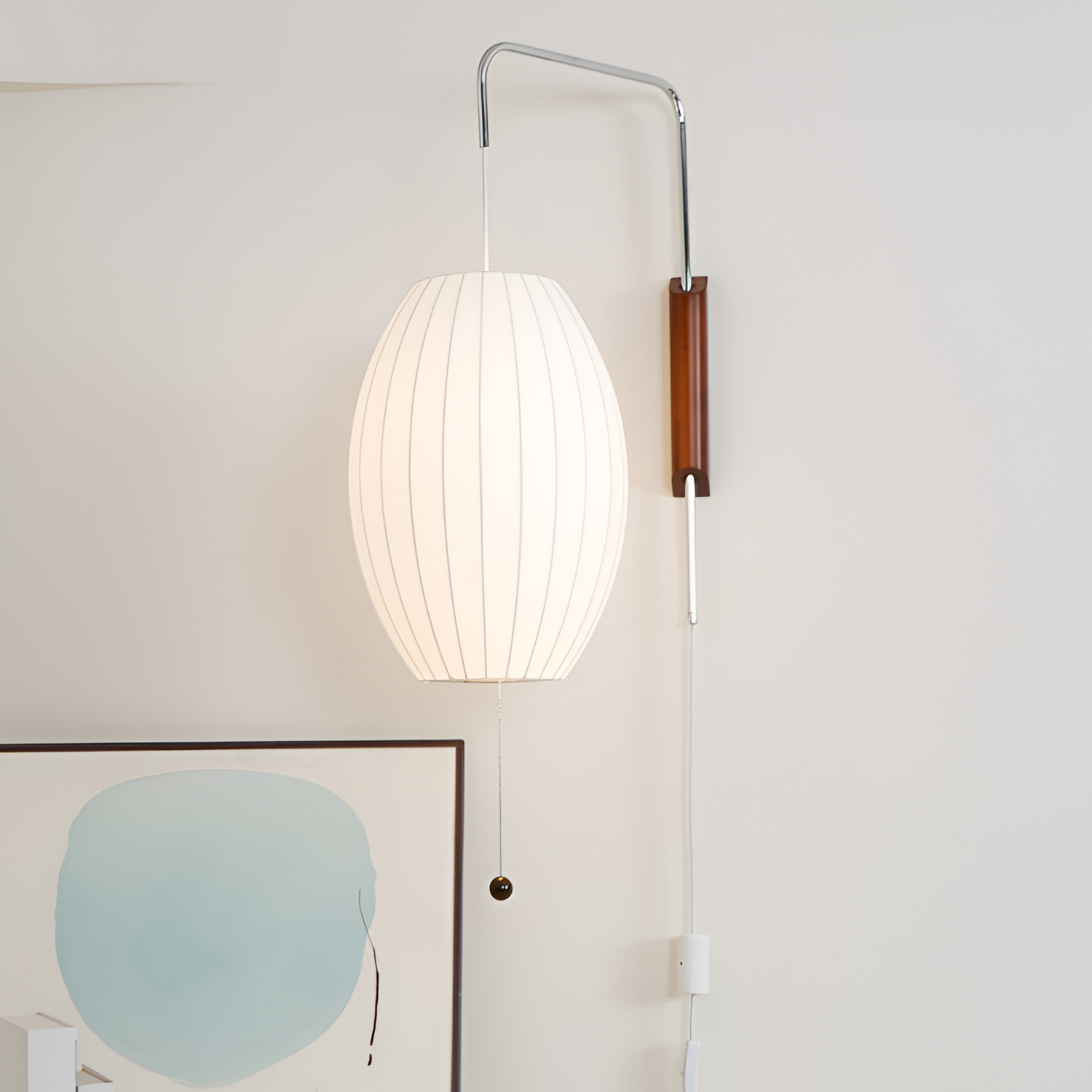 Svingarm Rillet Væglampe - Minimalistisk