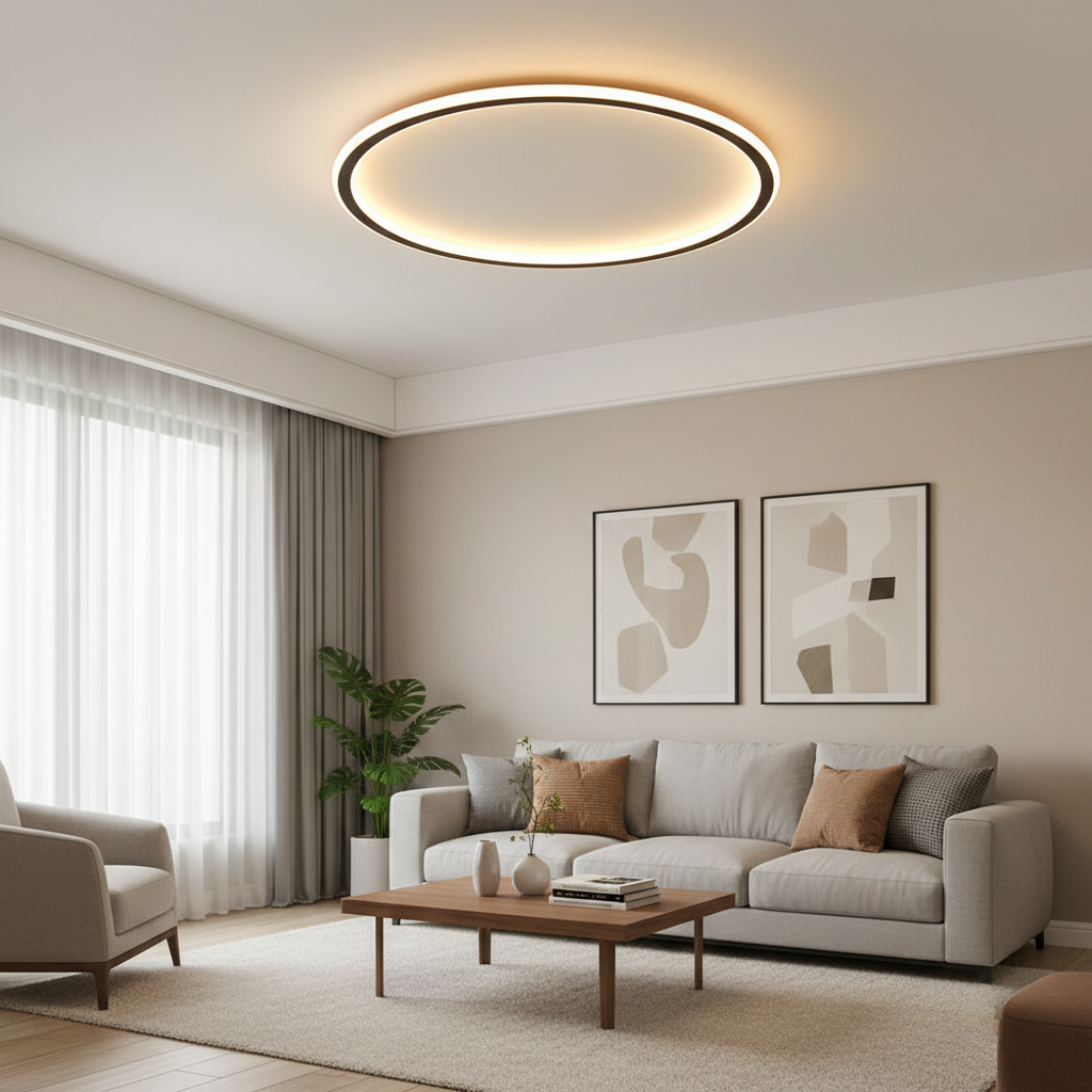 Mysaglobe Skandinavisk Rund Loftslampe | Aluminium Plus Jernfremstillet