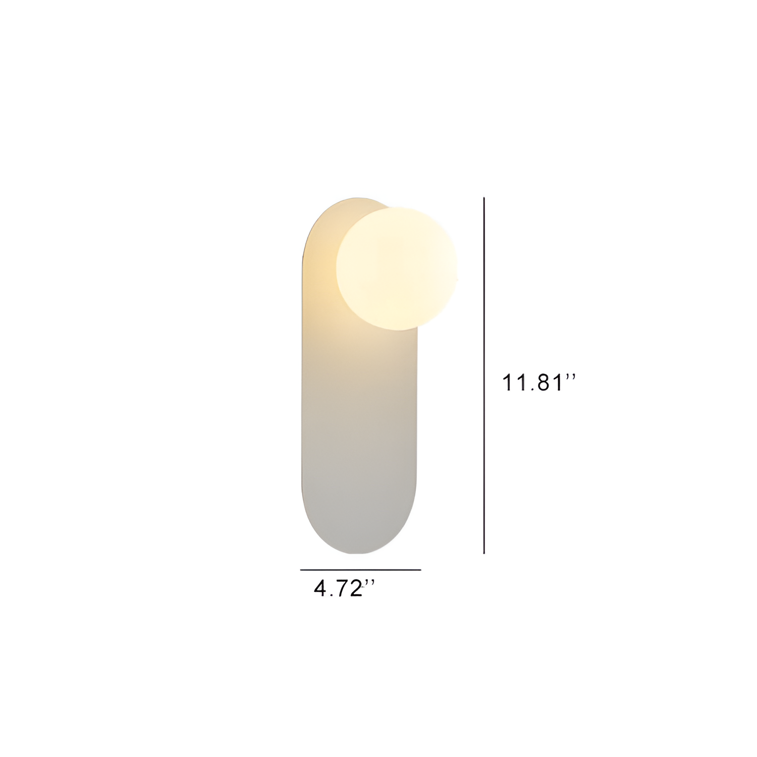 Minimalistisk Oval Væglampe - Nordisk Stil