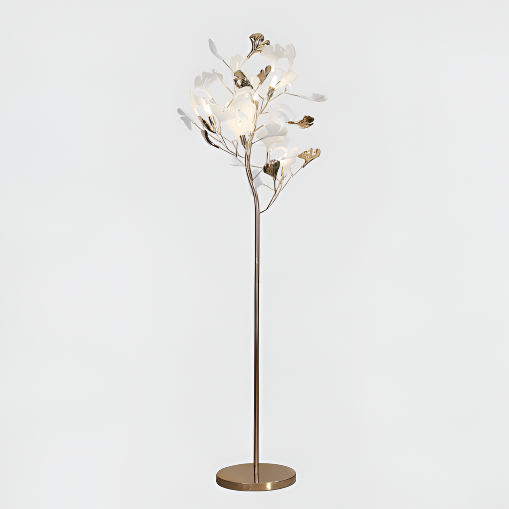 Blomstrende Træ Gulvlampe - Minimalistisk