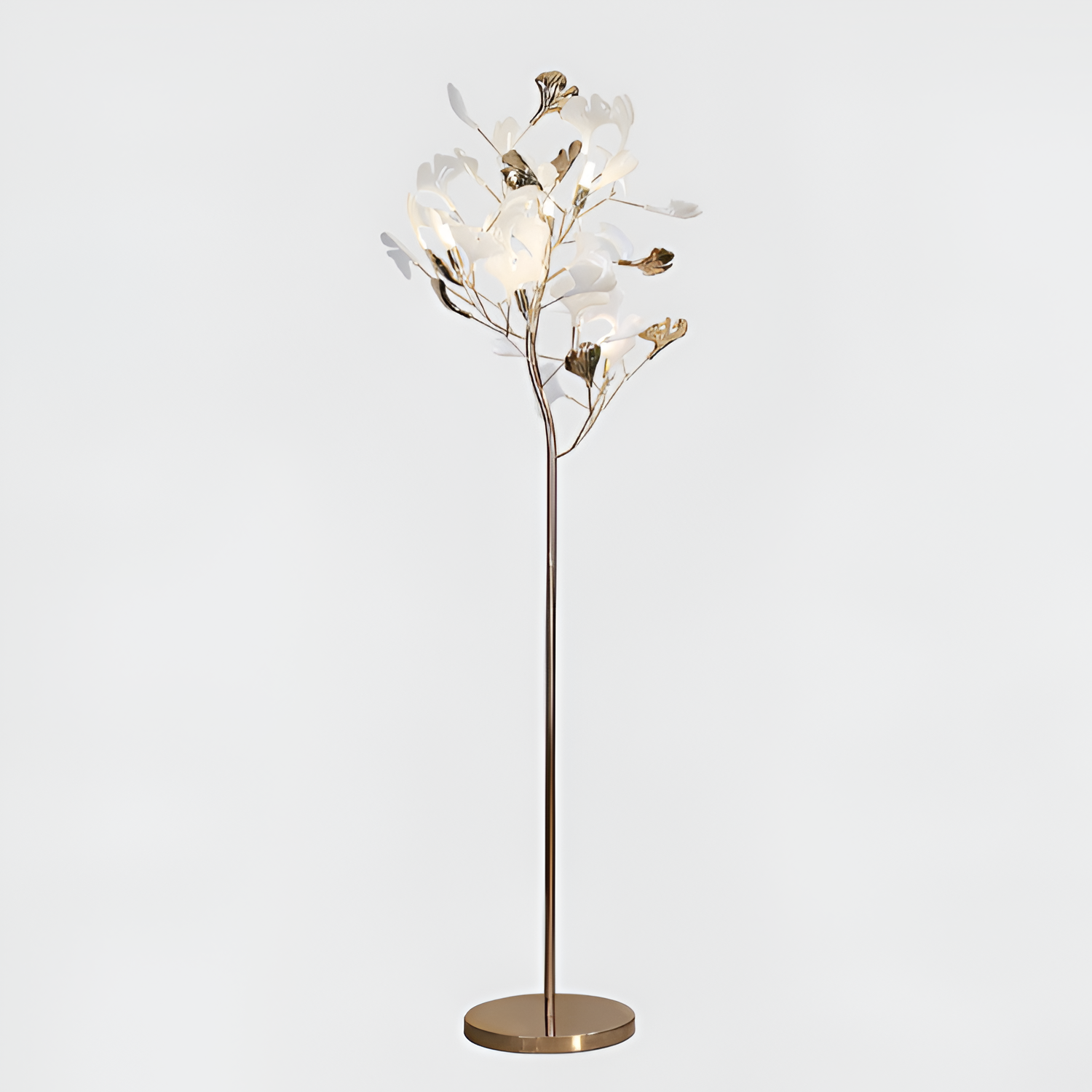 Blomstrende Træ Gulvlampe - Minimalistisk