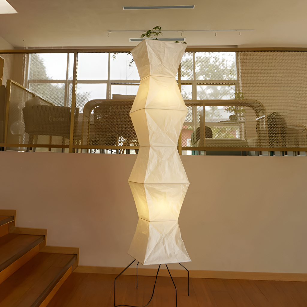 Minimalistisk Rispaper Gulvlampe - Nordisk