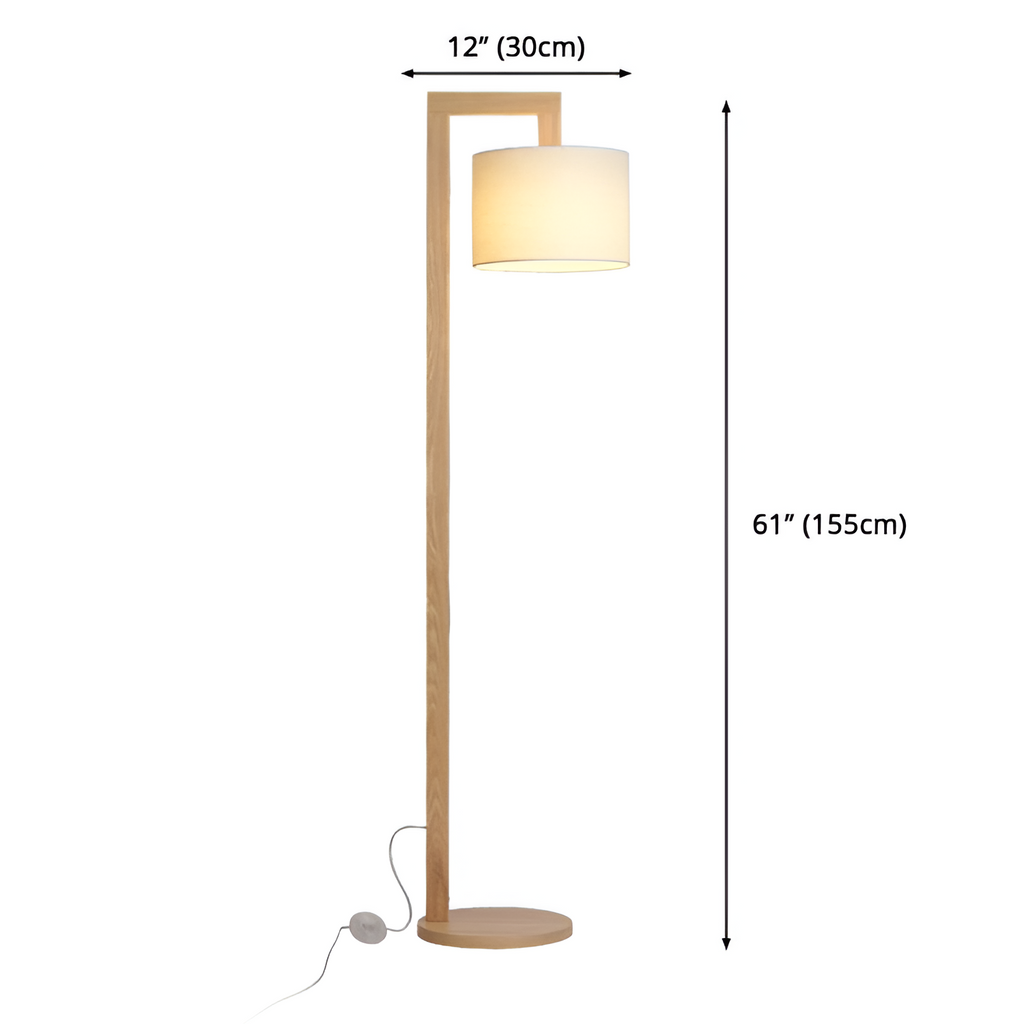 Minimalistisk Gulvlampe i Træ - Stilren
