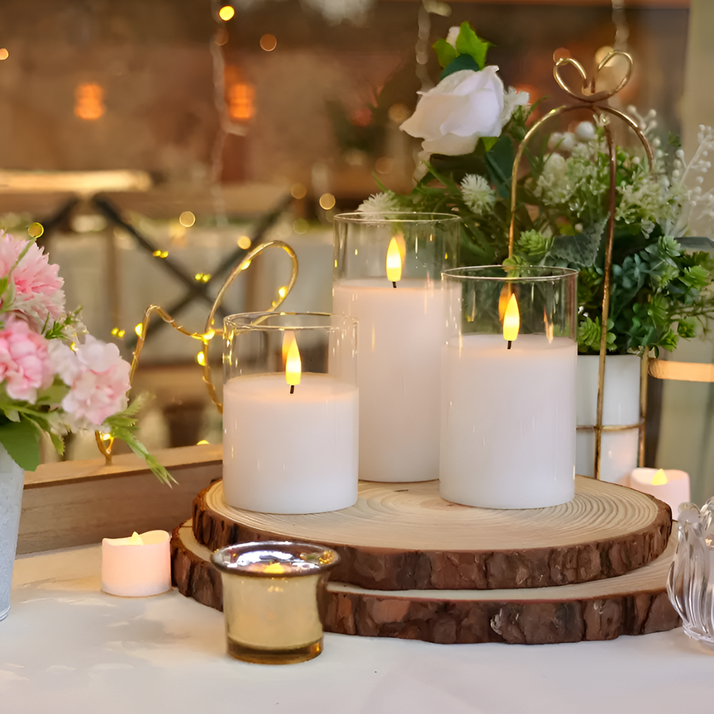 Minimalistisk Flameless LED-lysæt - Cylindrisk