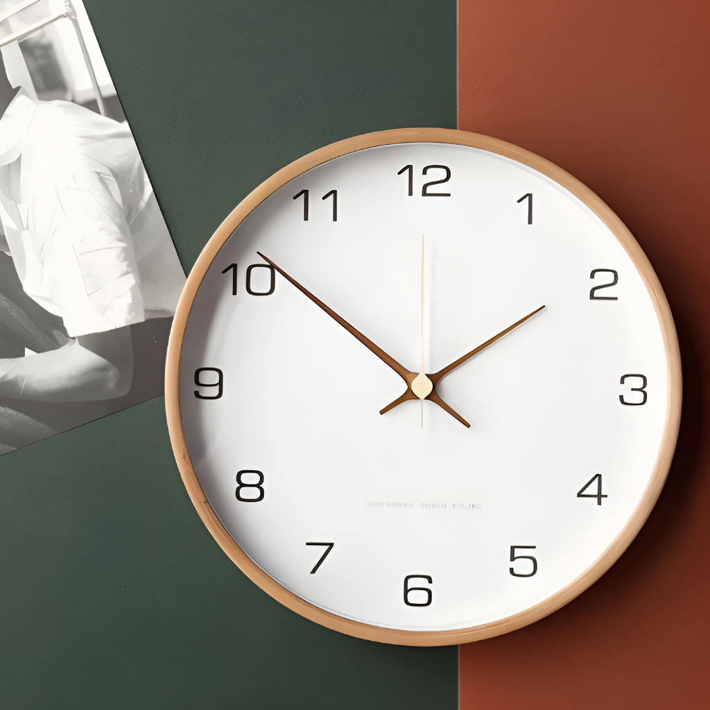Minimalistisk Rundt Vægur - Analog
