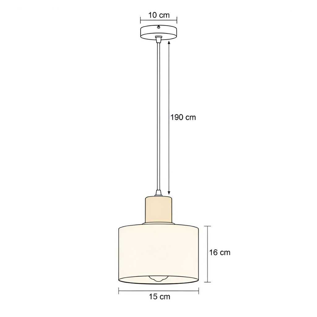 Nordisk pendel i cirkulært glas – Bauhaus