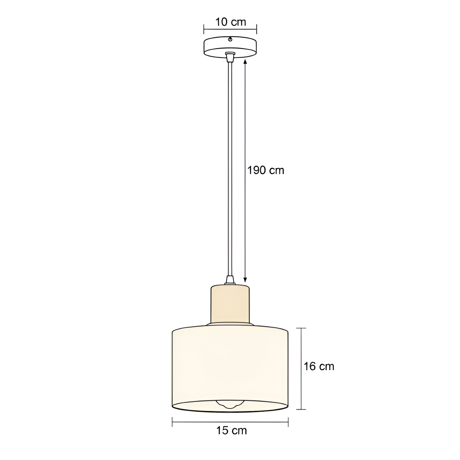 Nordisk pendel i cirkulært glas – Bauhaus