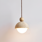 Minimalistisk Travertin Pendel - Snoet Ledning