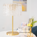Tekstureret Frostet Bordlampe - Abstrakt