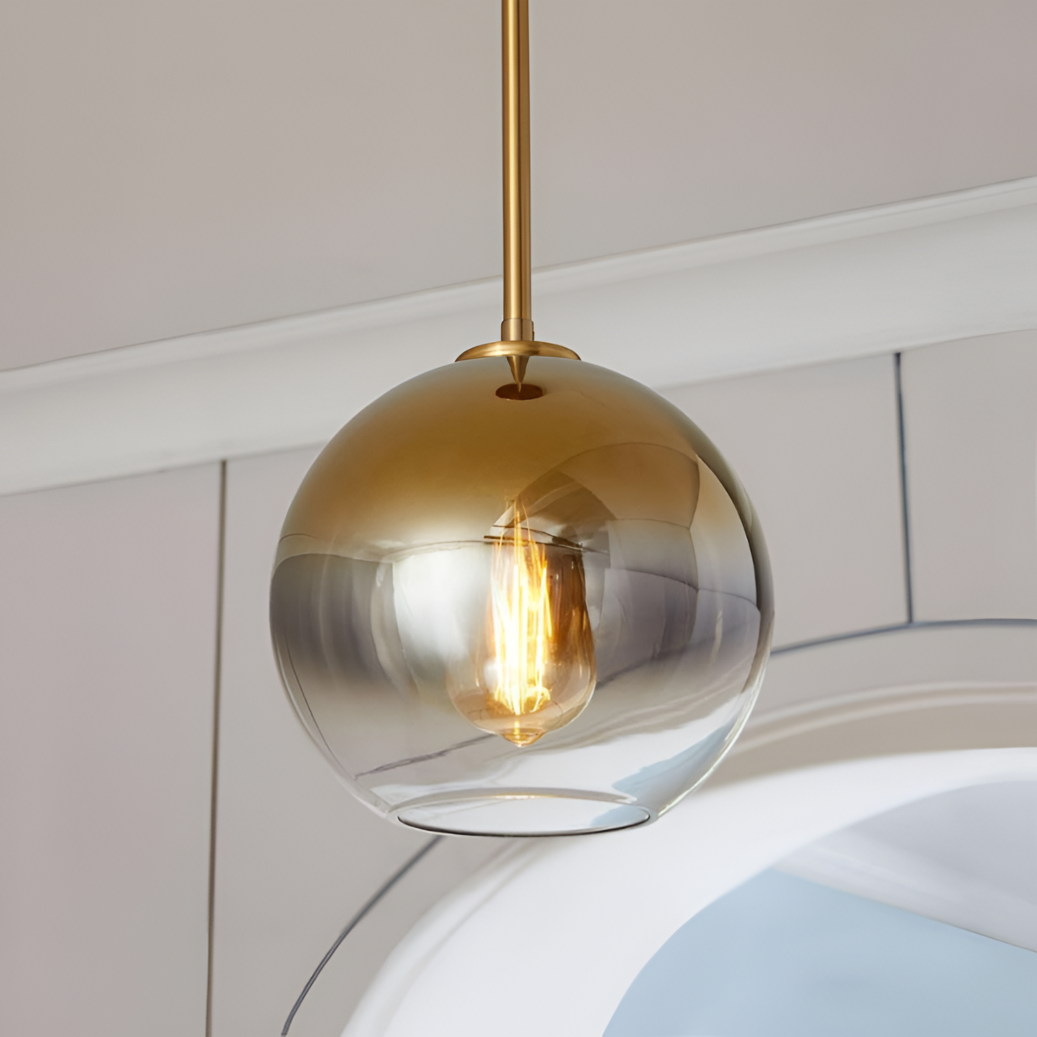 Moderne Pendellampe med Ombre-glas - Kugleloftslampe
