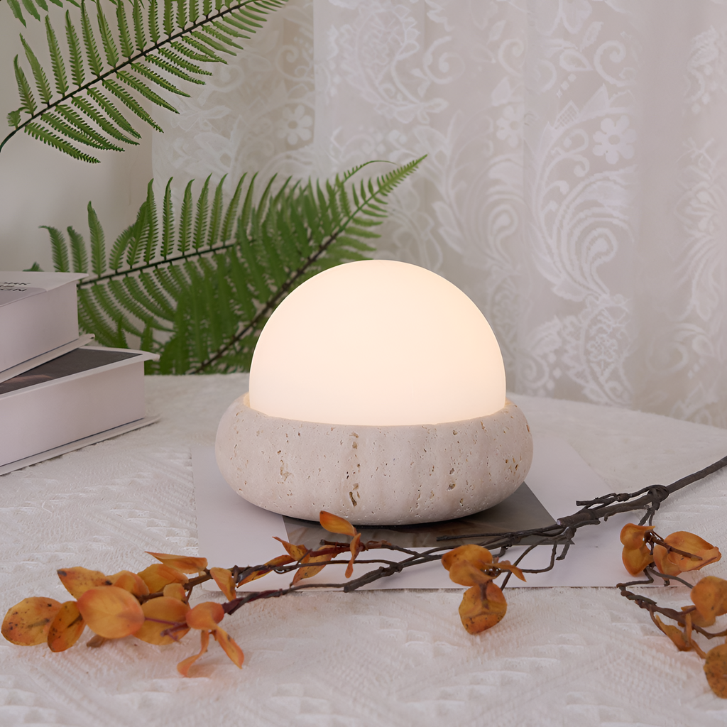 Tekstureret Minimalistisk Bordlampe - Geometrisk