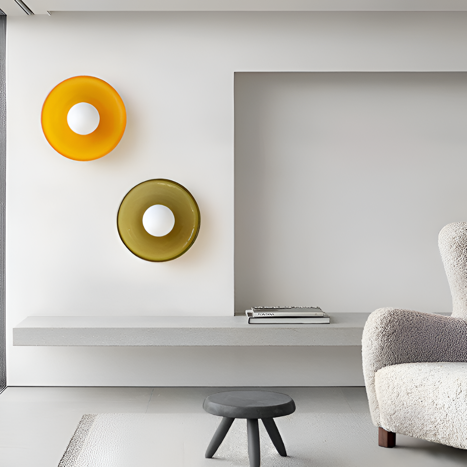 Minimalistisk Blank Plafond Loftslampe - Flushmount