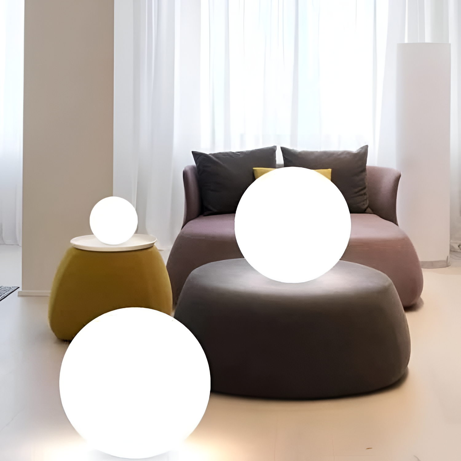 Flerfarvet LED-kuglelampe til haven – vandtæt udendørs stibelysning