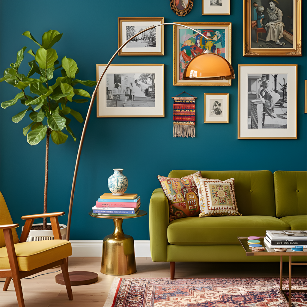 Mid-century Moderne Buegulvlampe - Justerbar