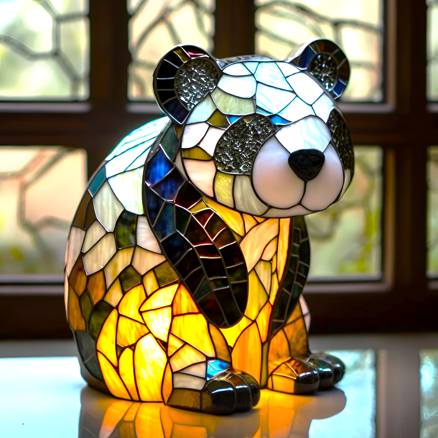 Mosaik Glas Dyrelampe Bordpynt - Moderne