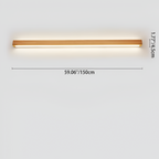Væglampe i massivt træ med LED-lys - japansk stil