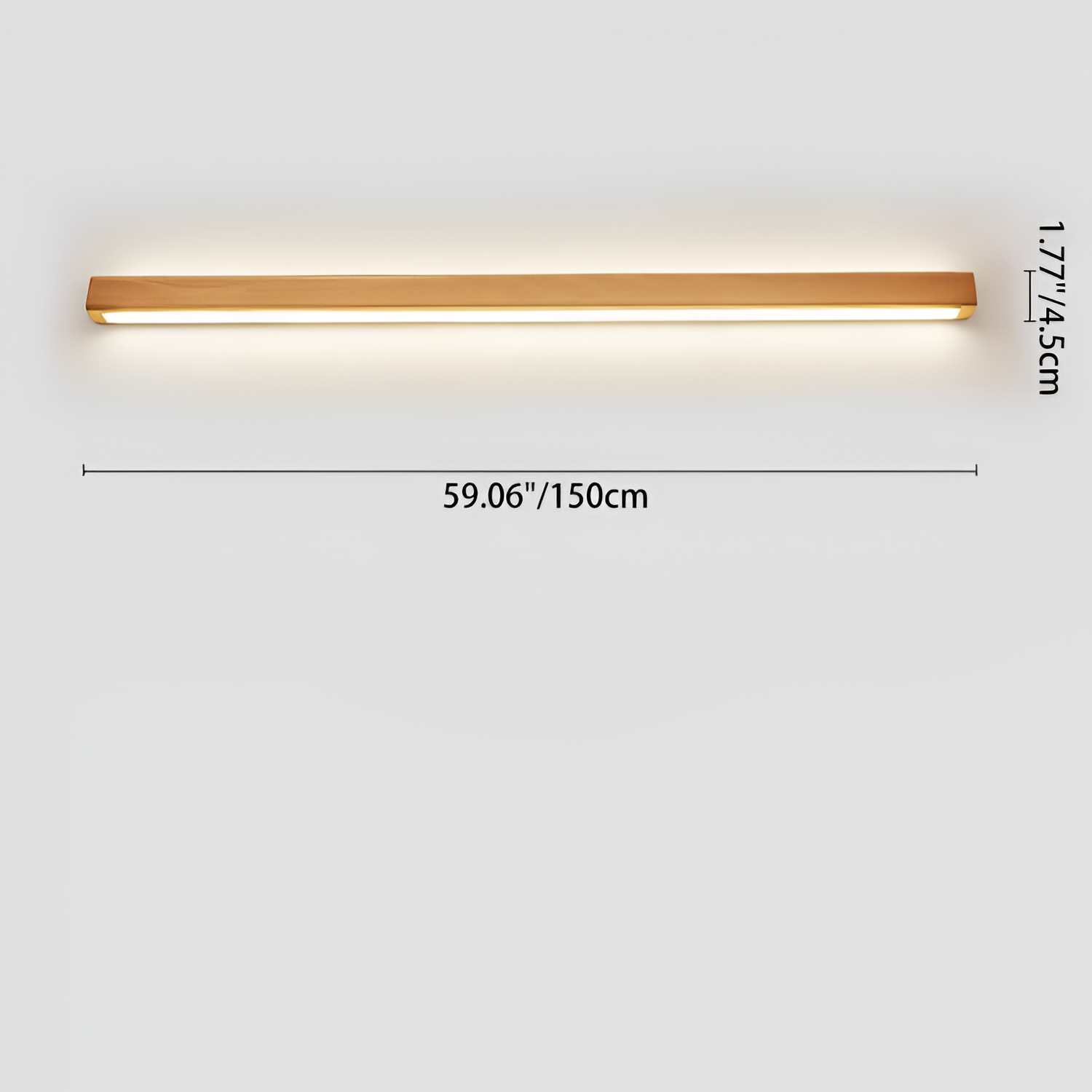 Væglampe i massivt træ med LED-lys - japansk stil