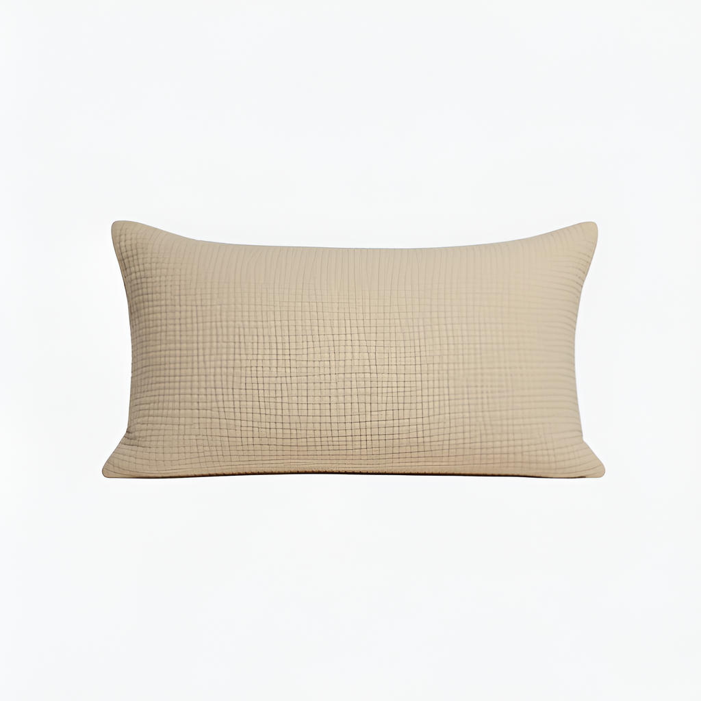 Mille-Feuille Texture Pudebetræk - Khaki Lændepude Dekor