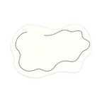 Uregelmæssigt Creme Tæppe - Minimalistisk Linjekunst