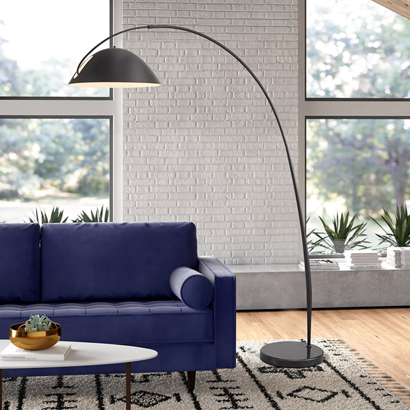 Minimalistisk Buet Gulvlampe - Justerbart Metal Arbejdslys