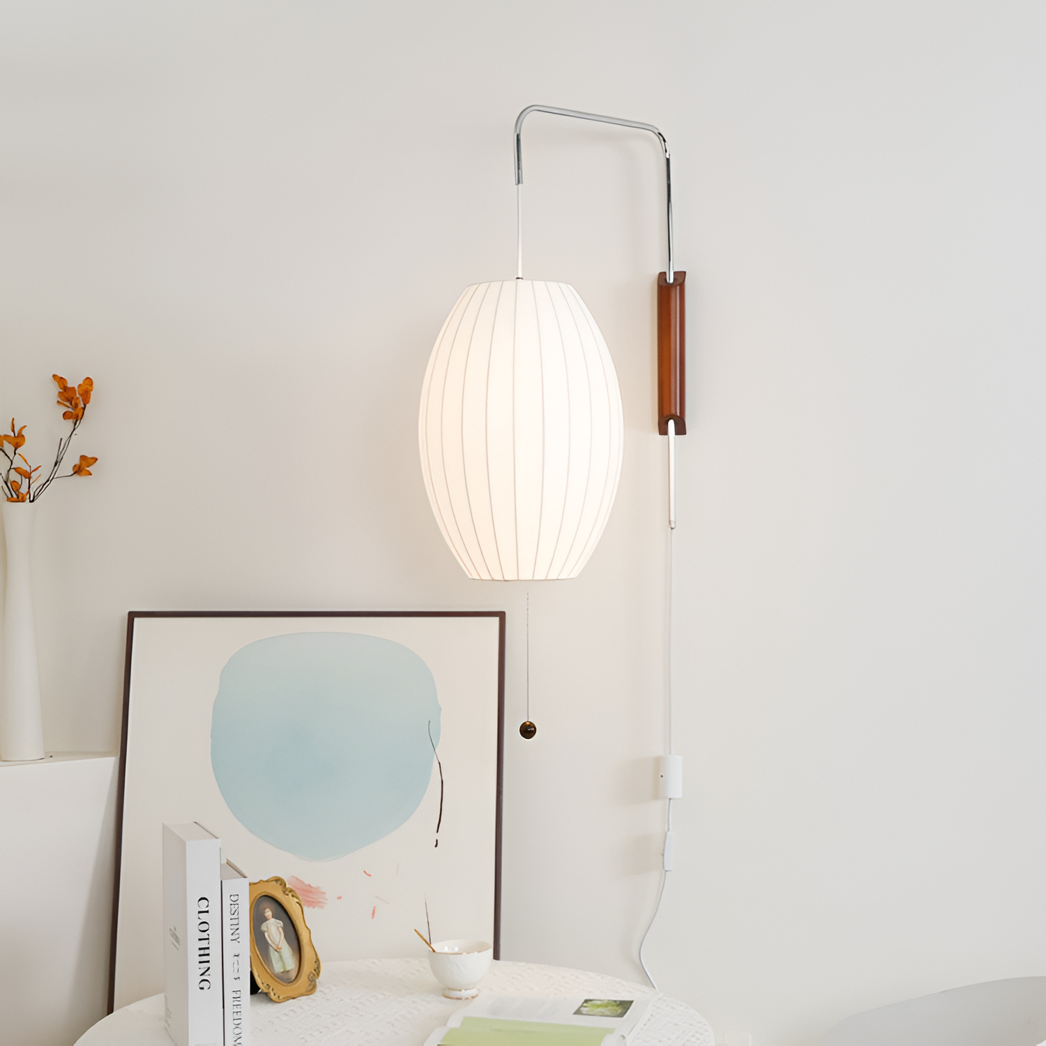Svingarm Rillet Væglampe - Minimalistisk