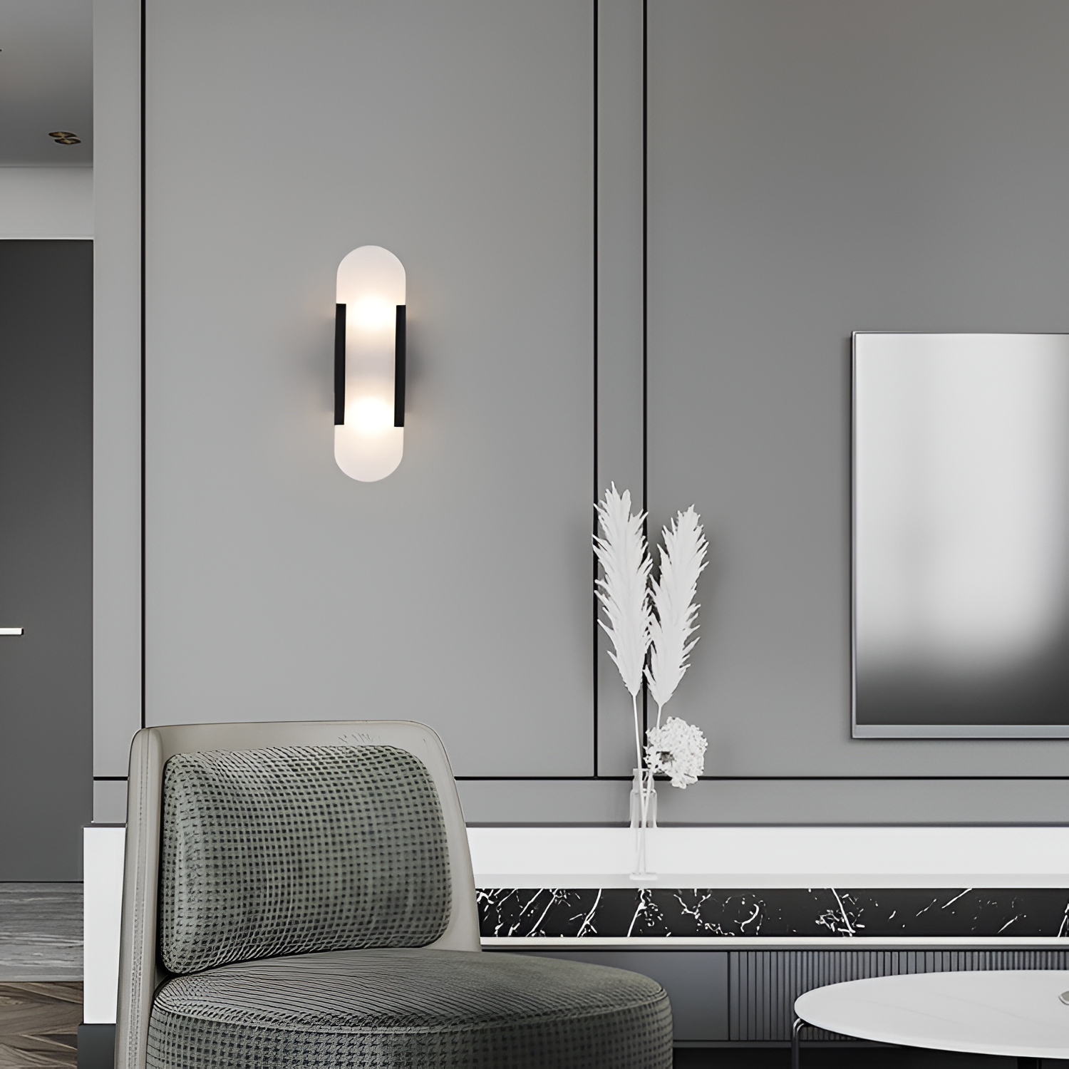 Mat Minimalistisk Væglampe - Dæmpbart Accentlys
