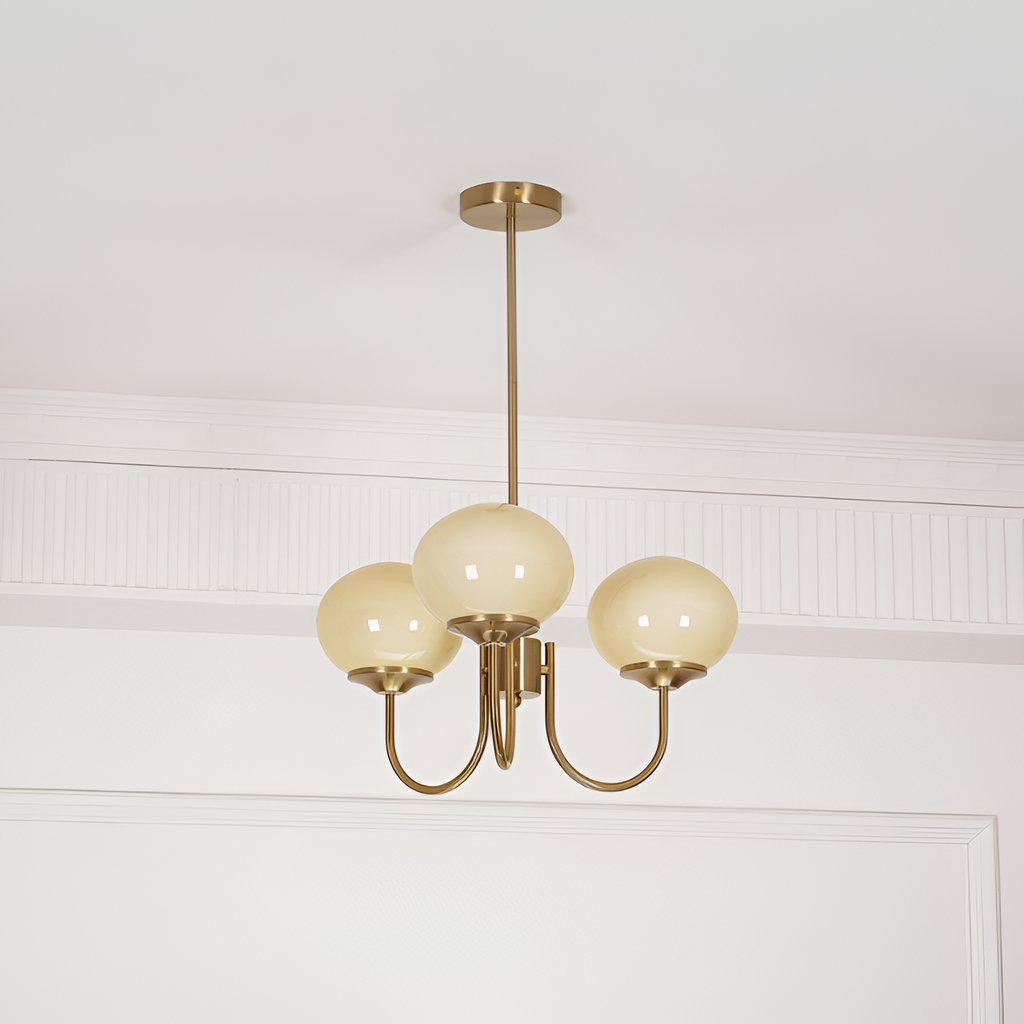 Mid Century Globe Lysekrone - Flere Lyskilder