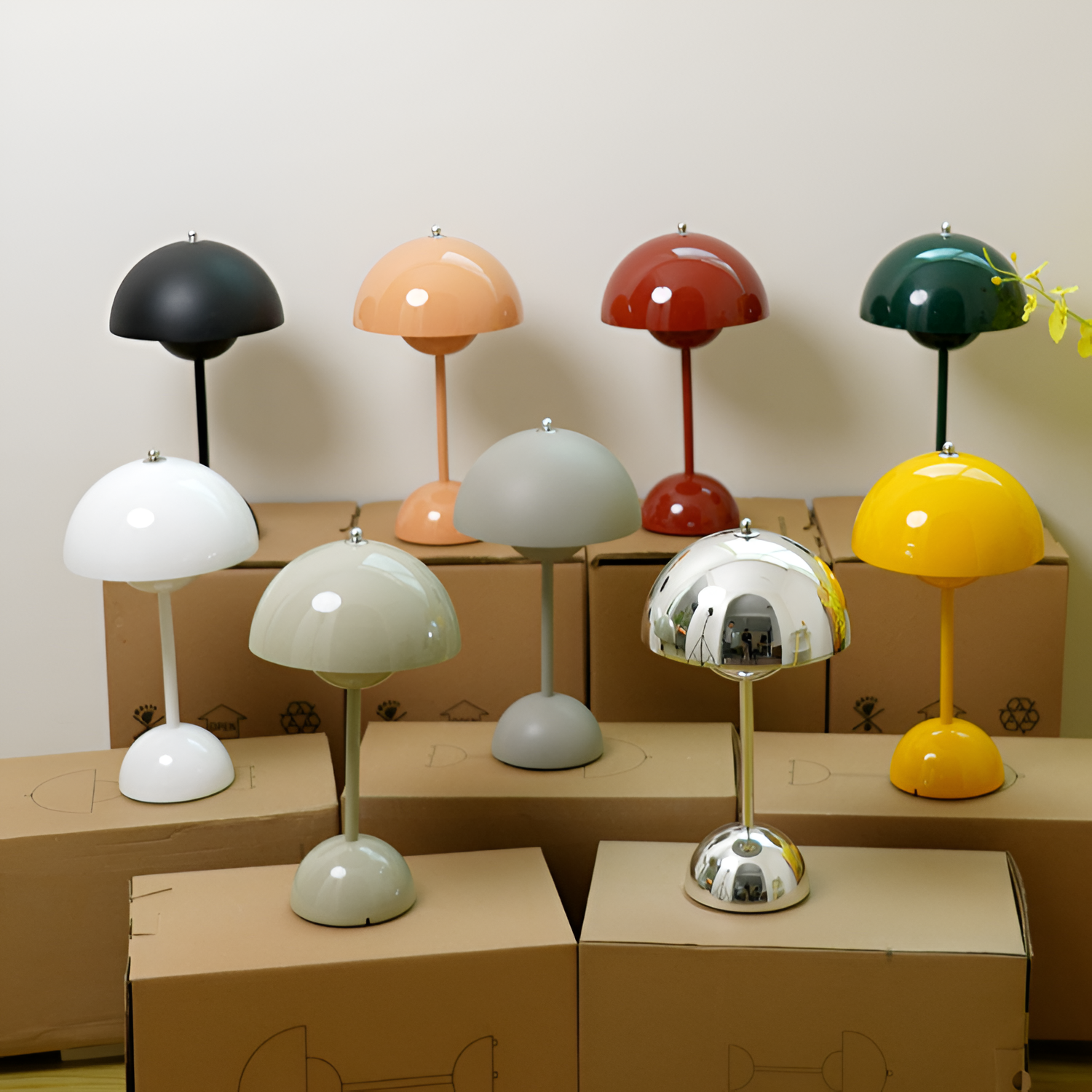 Minimalistisk Bærbar Bordlampe - Dæmpbar