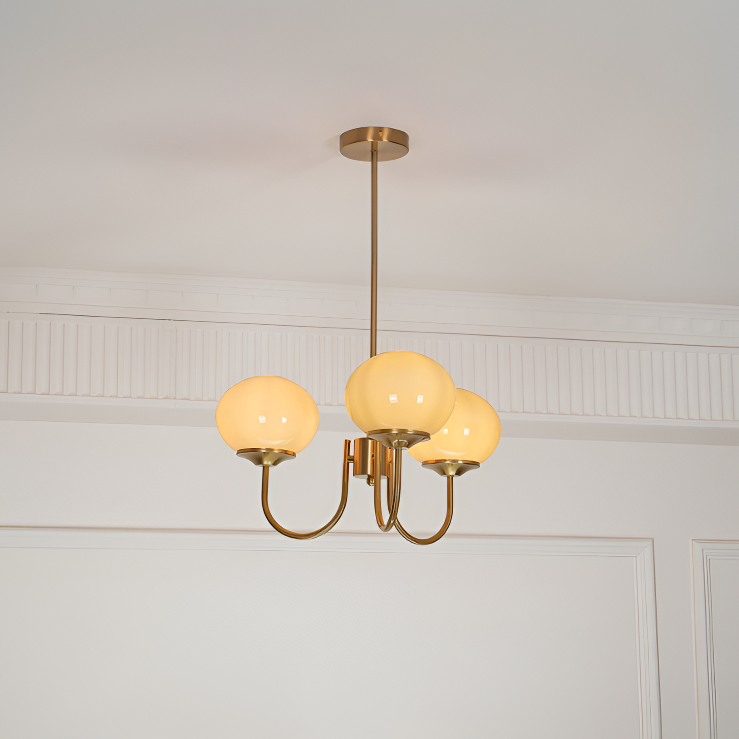 Mid Century Globe Lysekrone - Flere Lyskilder