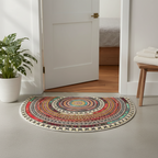 Bohemsk Halvrund Mandala-tæppe | Blød Mikrofiberblanding