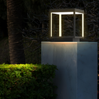 Geometrisk Solcellelampe til Udendørsbrug - Minimalistisk