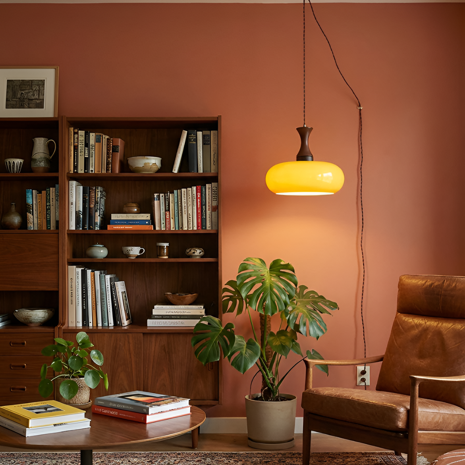 Retro Blankt Pendellampe - Dansk Vintage Stil