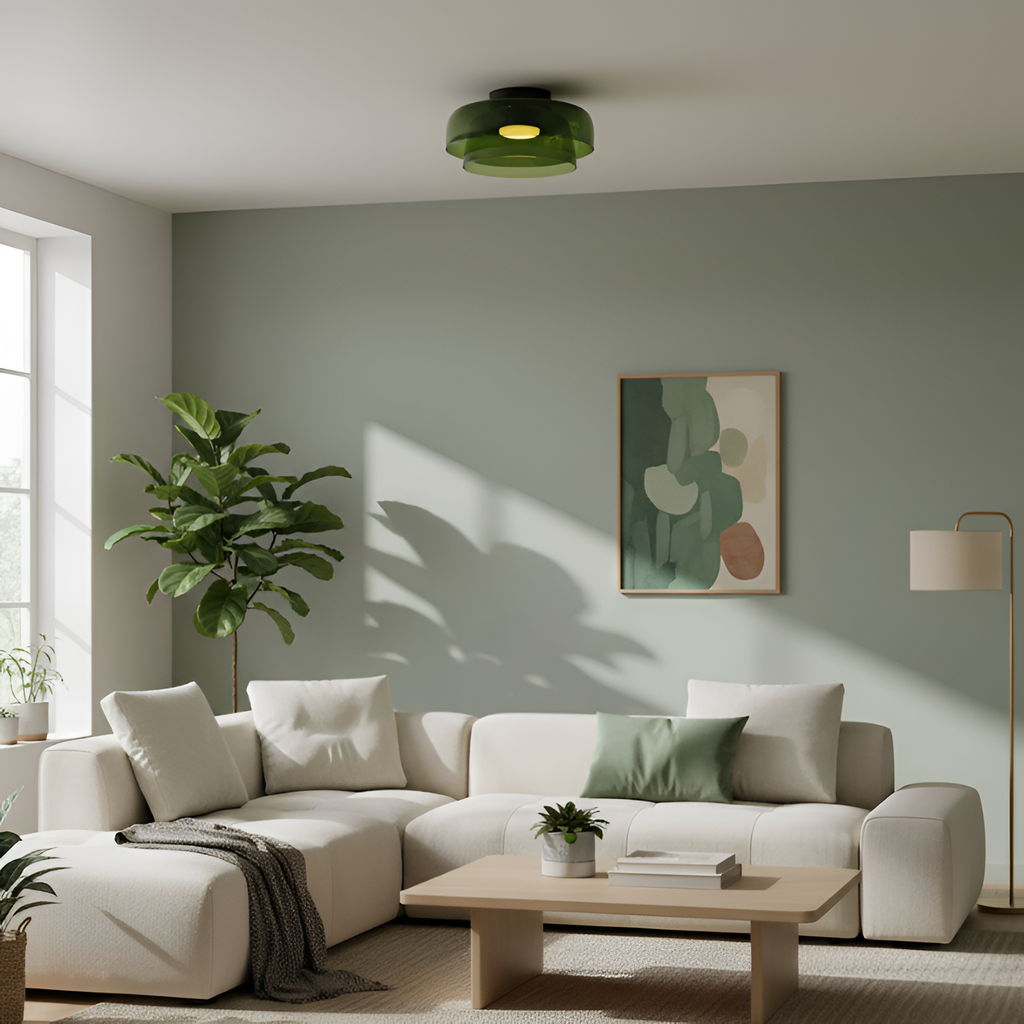 Flerlaget Transparent Glasloftlampe - Minimalistisk