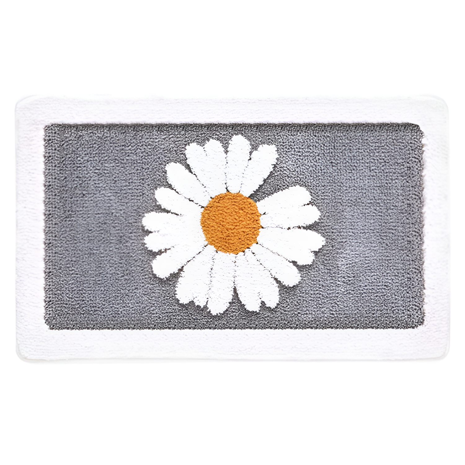 Plysset Tuftet Blomsterbademåtte - Skridsikker