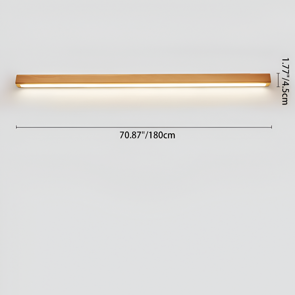 Væglampe i massivt træ med LED-lys - japansk stil
